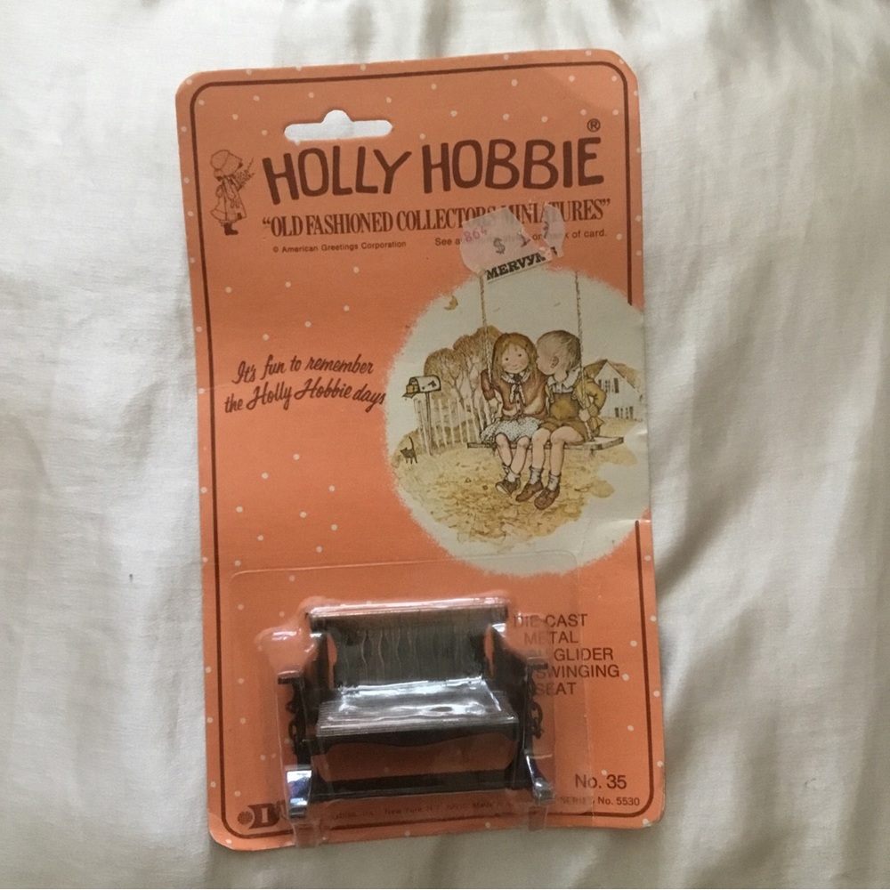 Holly Hobbie PORCH GLIDER Old Fashioned Collectors Miniature Die Cast Swing VTG